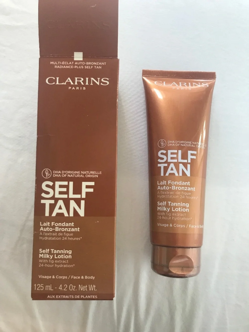 CLARINS Self Tan - Self Tanning Milky Lotion Face and Body - new in box, sealed